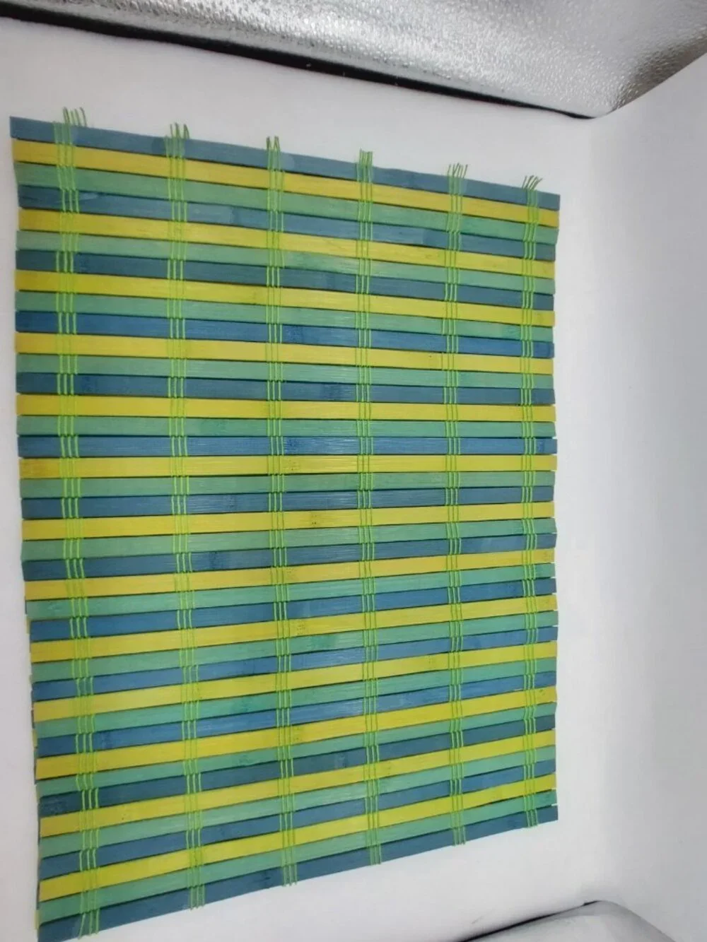 Bamboo Placemats Green Yellow Blue Set Of 4